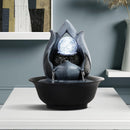 Indoor Tabletop Water Fountain with LED Crystal Ball & Quiet Pump