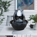 Indoor Tabletop Water Fountain with LED Crystal Ball & Quiet Pump