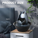Indoor Tabletop Water Fountain with LED Crystal Ball & Quiet Pump