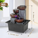 Tabletop Water Fountain with LED Lights, River Rocks & Zen Decor