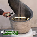 37" S-Shaped Outdoor Water Fountain with Flat Top & Adjustable Pump